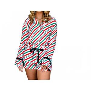 NEW AAPPARELLA merry pajamas velvet ribbon knot christmas pajama set in red gree